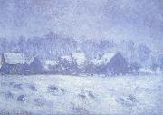 Claude Monet Snow Effect at Giverny oil painting reproduction